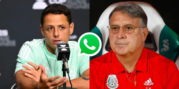 Revelan lo que hizo Chicharito en el grupo de WhatsApp del Tri de Martino