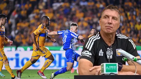 Robert Dante Siboldi y jugadores de Tigres y Rayados Foto: Rayados en English