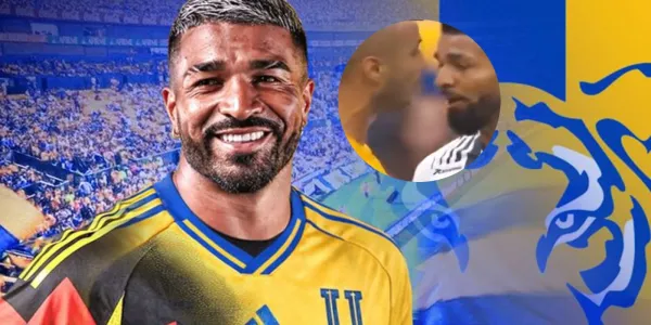 Rodrigo Aguirre contó con un fuerte cruce ante su futuro entrenador