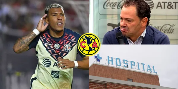 Roger Martínez se encuentra lesionado pero eso no impide que de ordenes sobre la plantilla del América y Baños sigue sus instrucciones