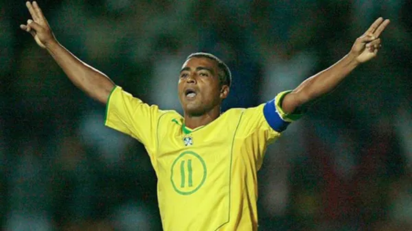 Romario con la camiseta de Brasil (Foto: El colombiano).