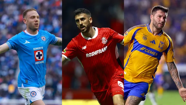 Rotondi, Paulinho y Gignac. | Fotos: Mex Sport y X oficial de @CruzAzul