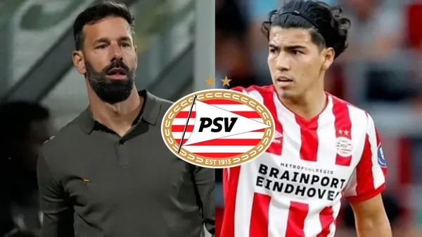 Ruud van Nistelrooy no se contuvo y exhibió a Erick Gutiérrez en pleno partido de la Champions League