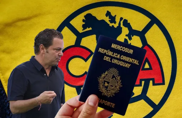 Santiago Baños y pasaporte uruguayo/Foto Soy Referee.