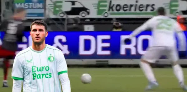 Santiago Giménez anota el segundo gol del encuentro para poner el 2 a 1 a favor del Feyenoord