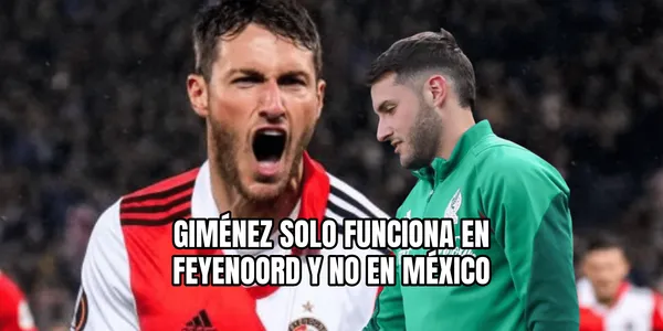 Santiago Giménez anotó su décimo tercer gol con Feyenoord, pero con la Selección Mexicana es todo lo contrario