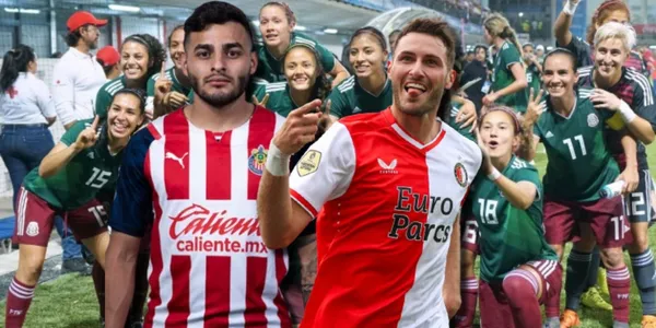 Santiago Giménez demuestra su amor por los colores y felicitó a la Tri Femenil, mientras Alexis Vega está enfocado en otras cosas