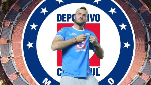 Santiago Giménez en su visita a Cruz Azul / Foto: Luis Estrello