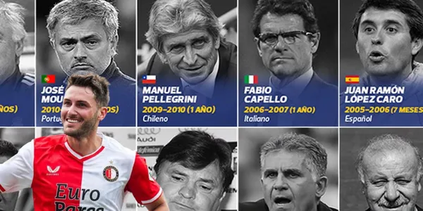 Santiago Giménez junto a entrenadores del Real Madrid. / FOTO X