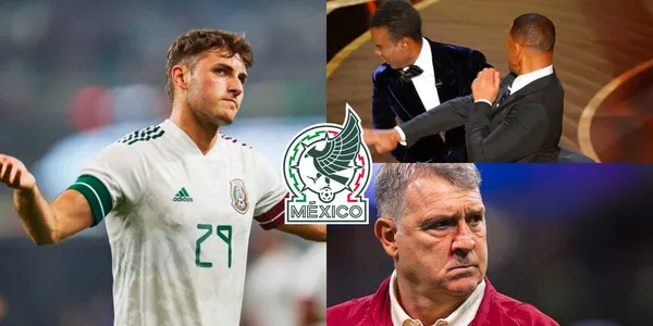 Santiago Giménez le da una cachetada con guante blanco a Martino luego de que lo bajara del Mundial