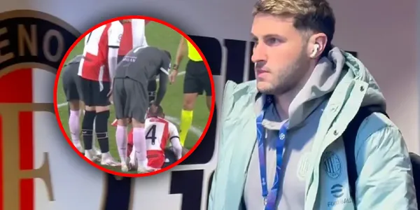 Santiago Giménez llegando a De Kuip (Fuente: ESPN)