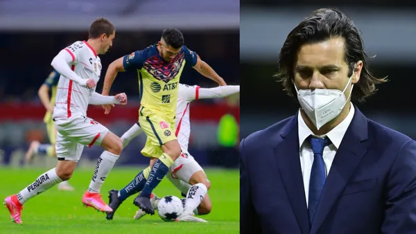 Santiago Solari tuvo que ver desde el palco como sus dirigidos cayeron ante el Atlas en un partido para el olvido
