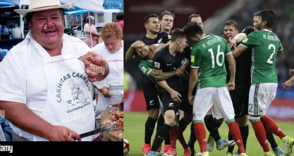 Se fue a los golpes con uno del Tri, no resistió y en pleno campo se dio la agresión, ahora se dedica a la venta de tacos.