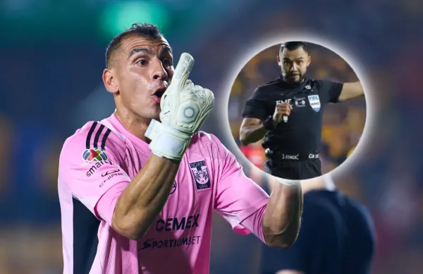 Se le vio al portero argentino bastante molesto con la actuación del silbante mexicano.