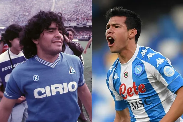 Según la hinchada del Napoli Hirving Lozano tiene cualidades que solo Diego Armando Maradona poseía