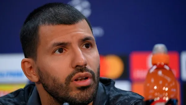 Sergio el Kun Agüero en rueda de prensa (Foto: FC Barcelona Noticias)