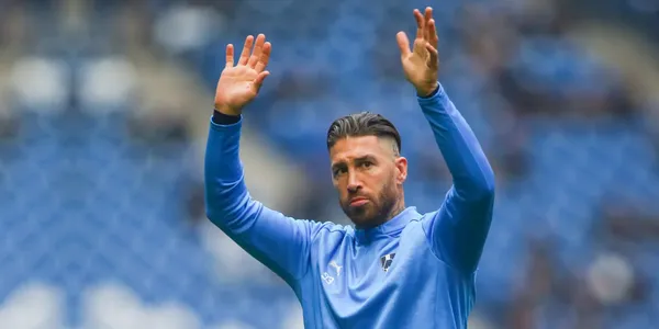 Sergio Ramos durante su presentación con Rayados / Foto: MEXSPORT