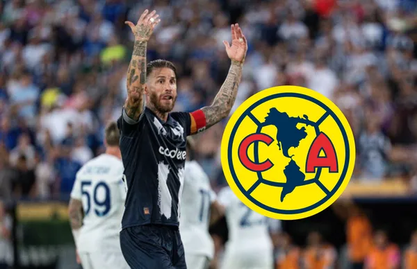 Sergio Ramos y escudo del América/Foto NewsCom.