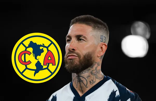 Sergio Ramos y escudo del América/ Foto 'X'.