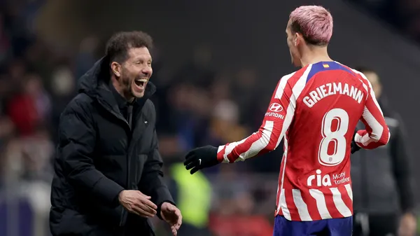 Simeone y Griezmann (Foto: DAZN).