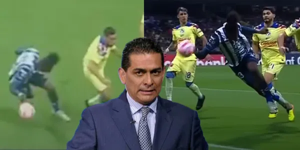 Supuesta mano de Andrés Micolta en el duelo entre América y Pachuca / Foto: Concacaf