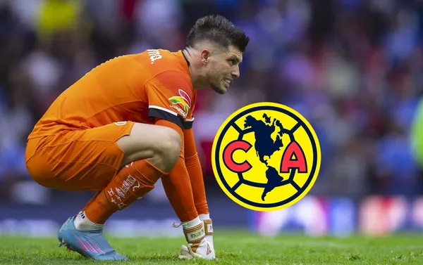 Tiago Volpi se vio bastante impreciso en contra del América en la vuelta de la semifinal en el Estadio Azteca.