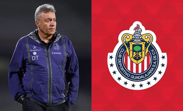 Torrent en un partido de Chivas, a la derecha, su escudo (Fuente: Mexsports y Chivas)