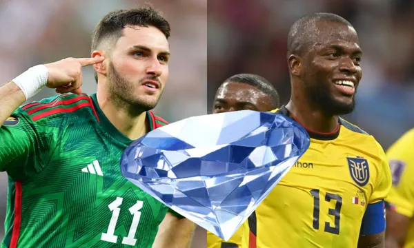 Valencia y Santi Giménez festejan gol (Fuente: Mexsports y El Comercio)