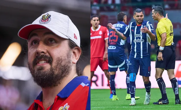 Vergara en un partido de Chivas, a la derecha, Rayados eliminado (Fuente: Mexsports)