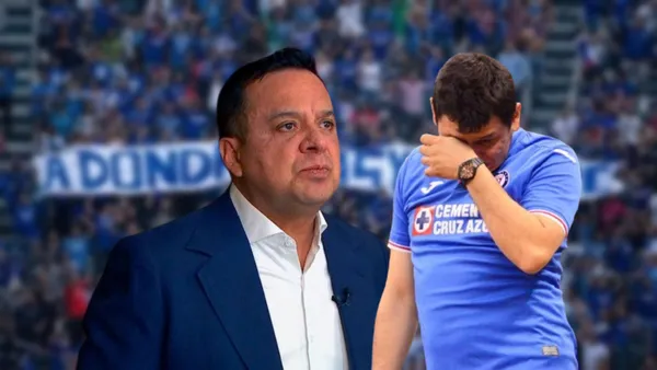 Víctor Velásquez y aficionado de Cruz Azul