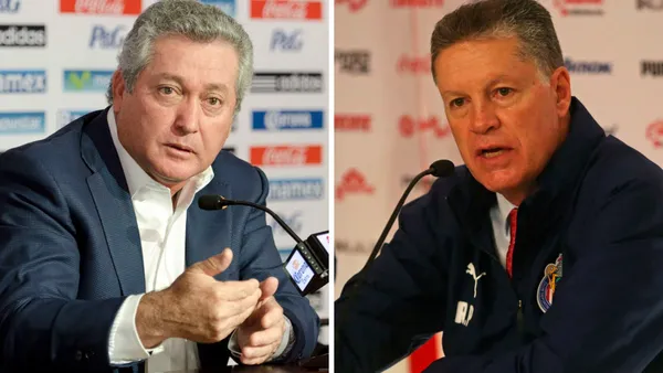 Víctor Vucetich y Ricardo Peláez en Chivas de Guadalajara (Foto: Infobae)