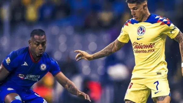 Wilder Ditta en un partido en el Azteca, enfrentando a Brian Rodríguez (Fuente: Club América)