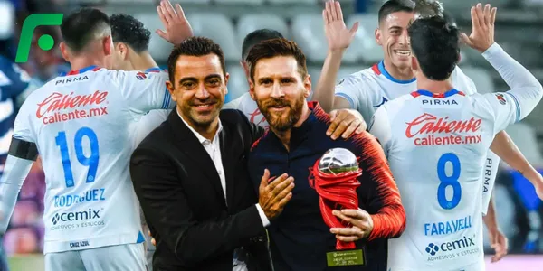 Xavi y Lionel Messi (Fuente: MEXSPORT)