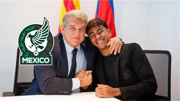 Yamal presente en la firma de su contrato con Barcelona (Fuente: Fabrizio Romano)