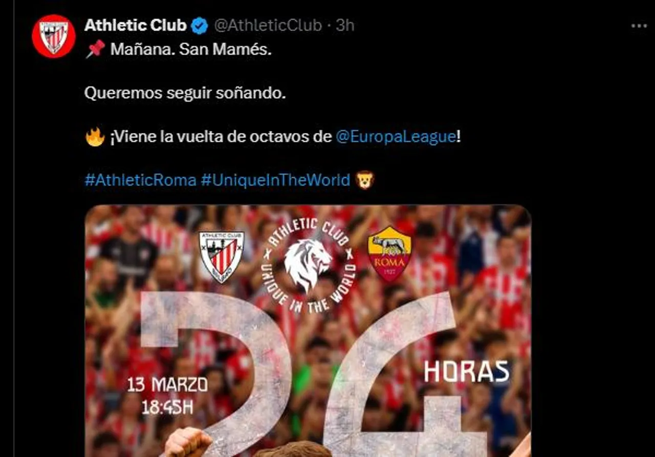 Cómo mirar Athletic Club vs AS Roma: partido de Europa League | El once ...