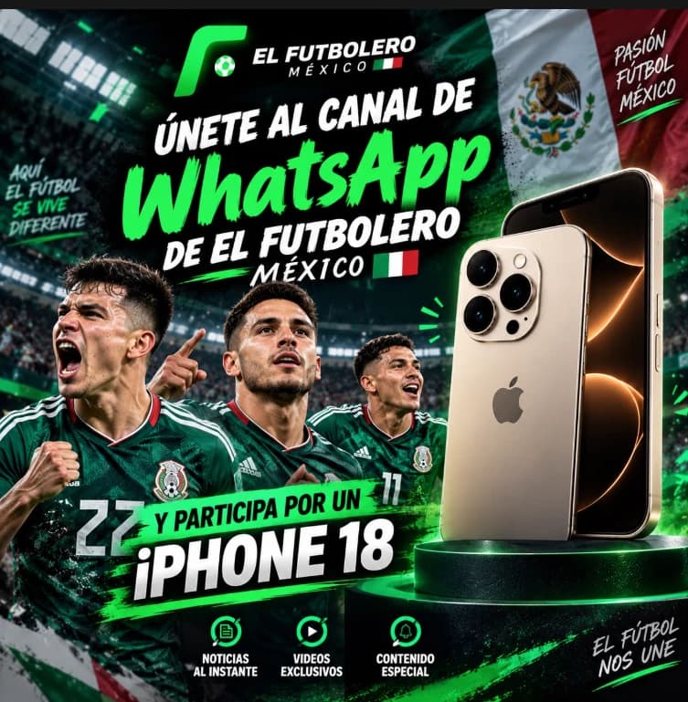 Únete al canal de difusión de WhatsApp de El Futbolero México