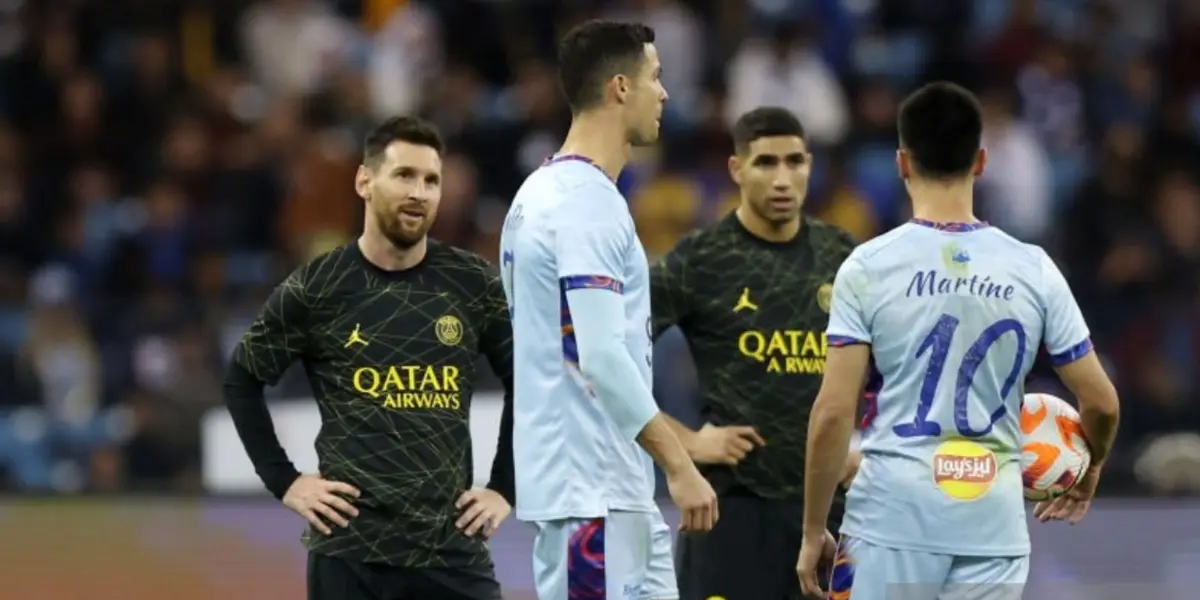 Cristiano Ronaldo y Lionel Messi se volvieron a enfrentar esta vez en Arabia Saudita donde la reacción del portugués sorprendió