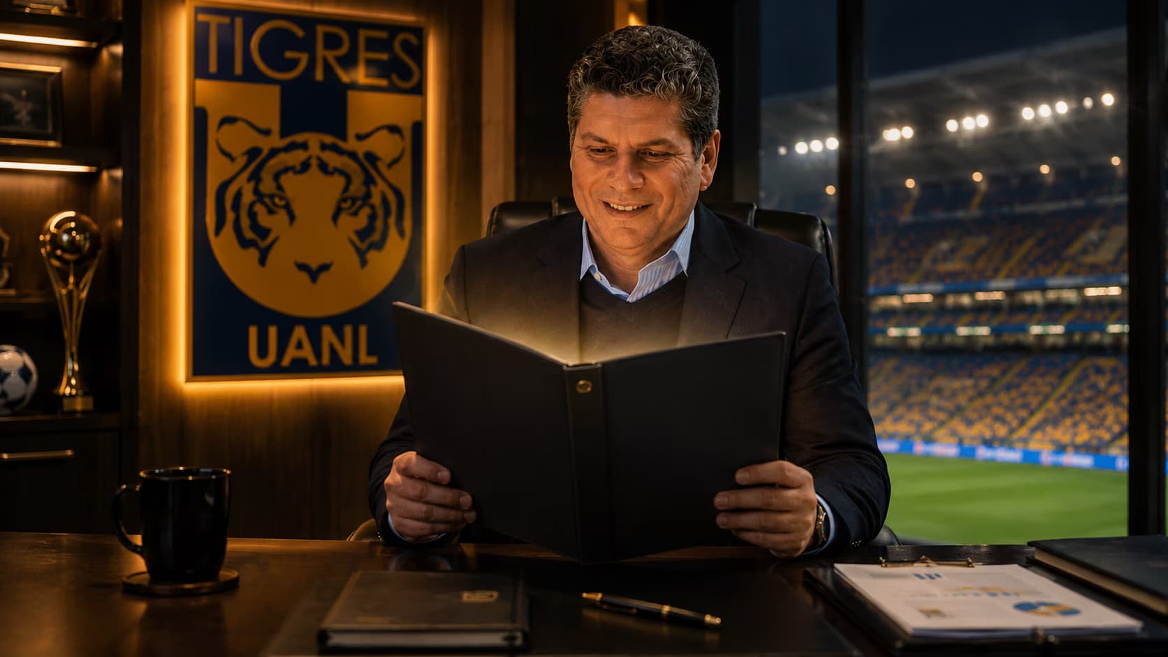 Carlos Emilio González dándole la mano a un jugador misterioso