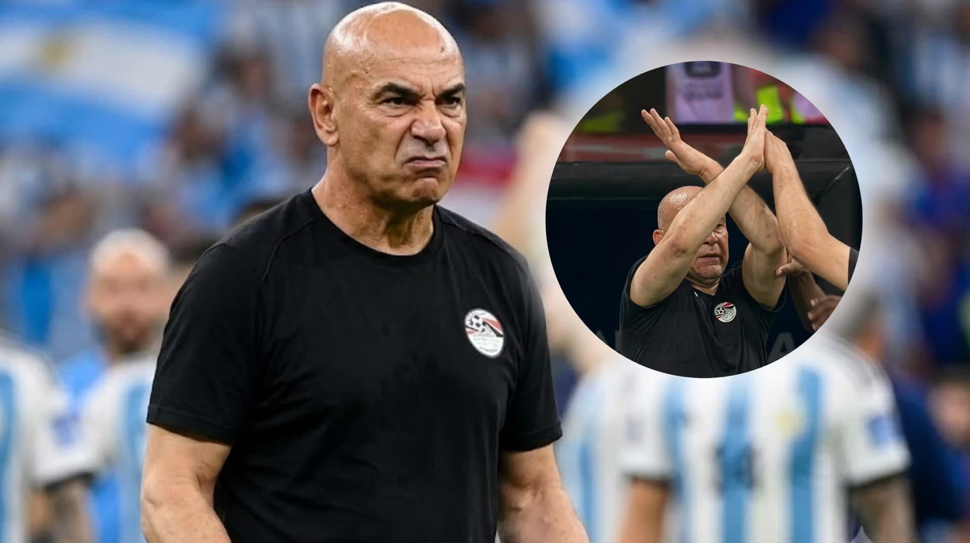 Hossam Hassan realizó una señal en forma de X durante el cierre del Egipto vs Argentina, un gesto relacionado con el protocolo de no racismo de FIFA.