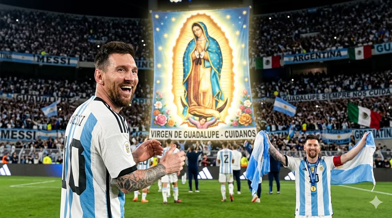 Messi se llevó regalo un de la Virgen de Guadalupe