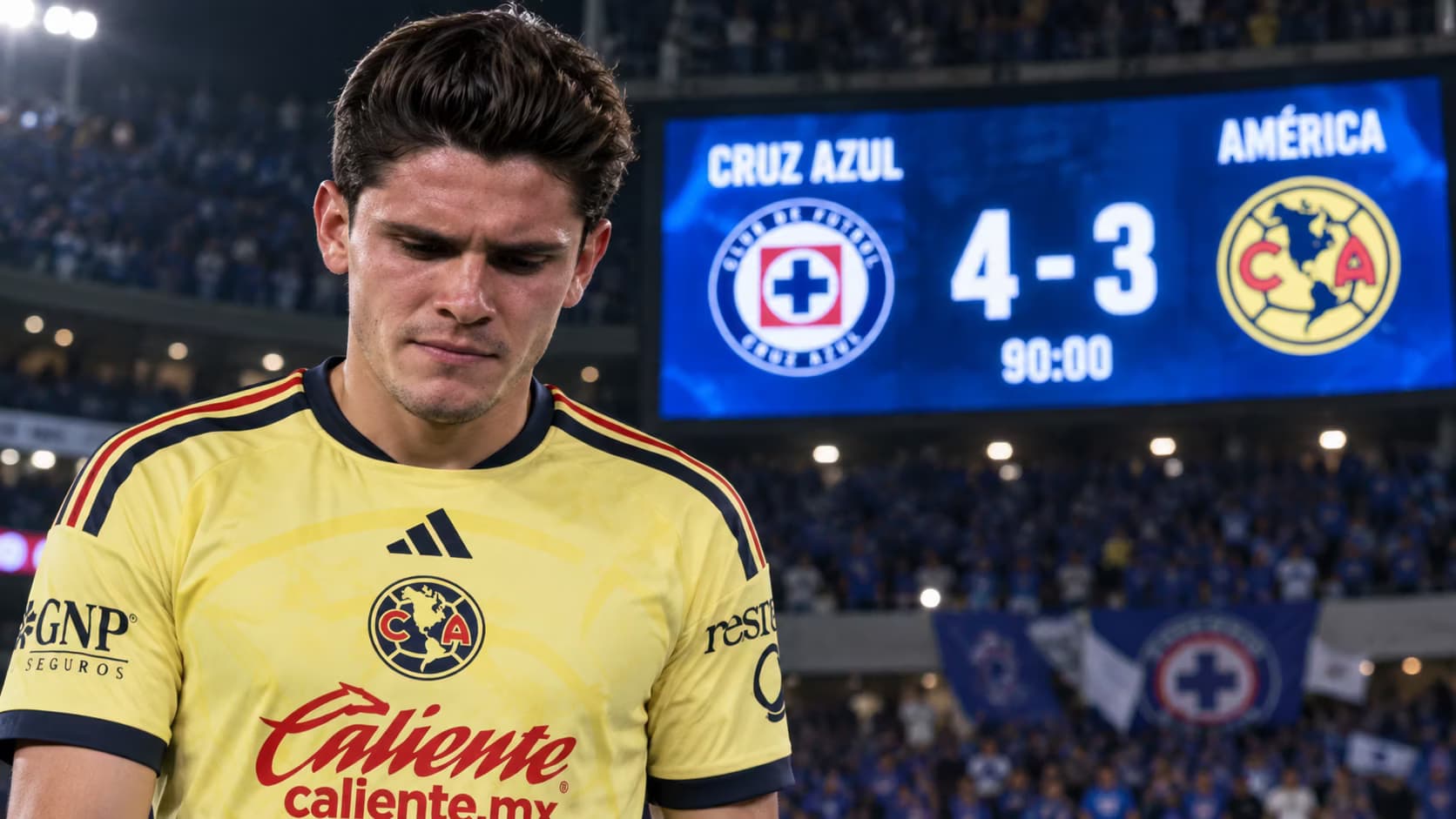 Israel Reyes fue titular en el Clásico Joven y quedó señalado después de los tres goles que Cruz Azul consiguió durante la primera mitad.