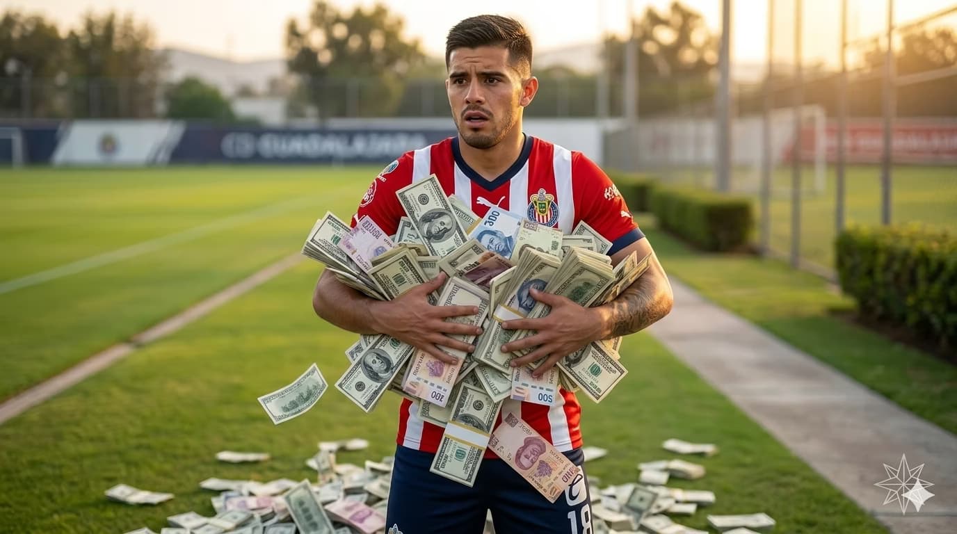 Ángel Sepúlveda llegó a la concentración de Chivas a bordo de una Jeep Wrangler Sahara que supera el millón de pesos.