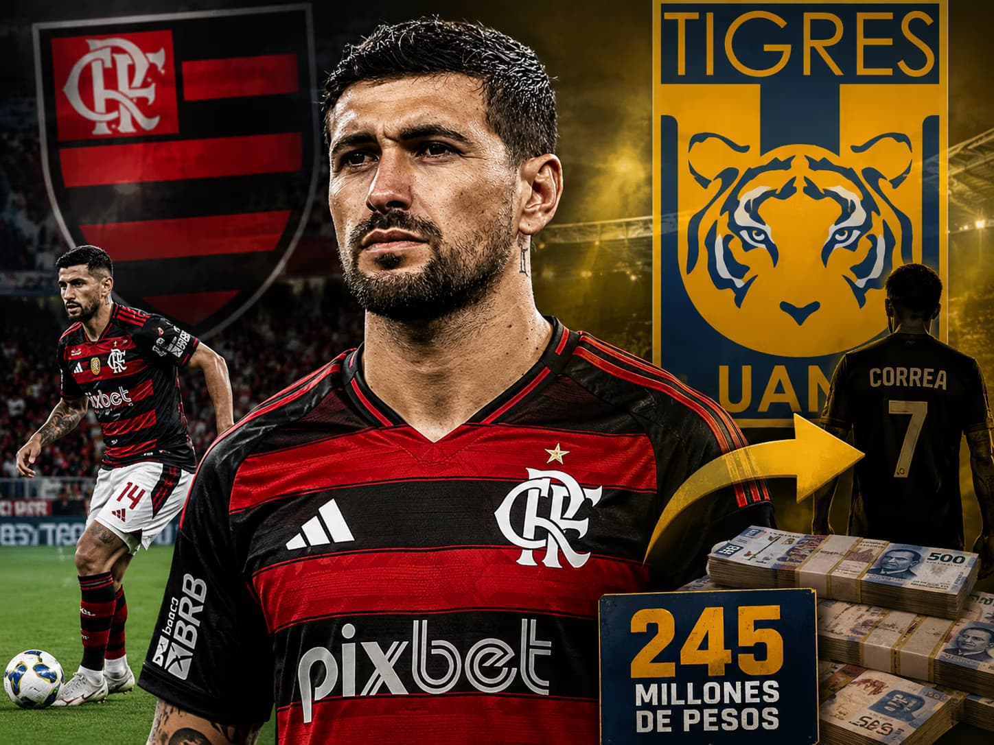 Tigres tendría en la mira a Giorgian De Arrascaeta como posible sucesor de Ángel Correa en una operación millonaria.