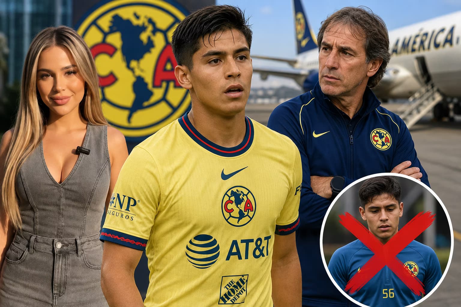 Almada deja fuera a Santiago Naveda de la pretemporada y su futuro se aleja del América.