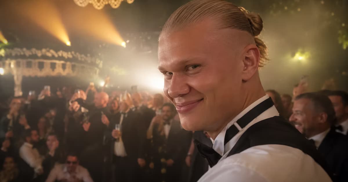 Haaland hizo el remo vikingo en la boda de Donnarumma y hasta le inventaron nueva canción