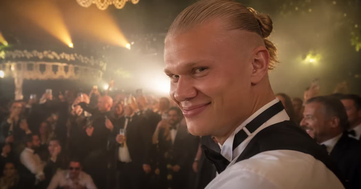 Erling Haaland dirigió el remo vikingo y recibió un nuevo cántico durante la boda de Gianluigi Donnarumma.