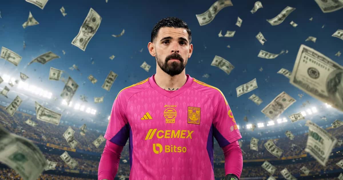Andrés Gudiño con el uniforme de Tigres.