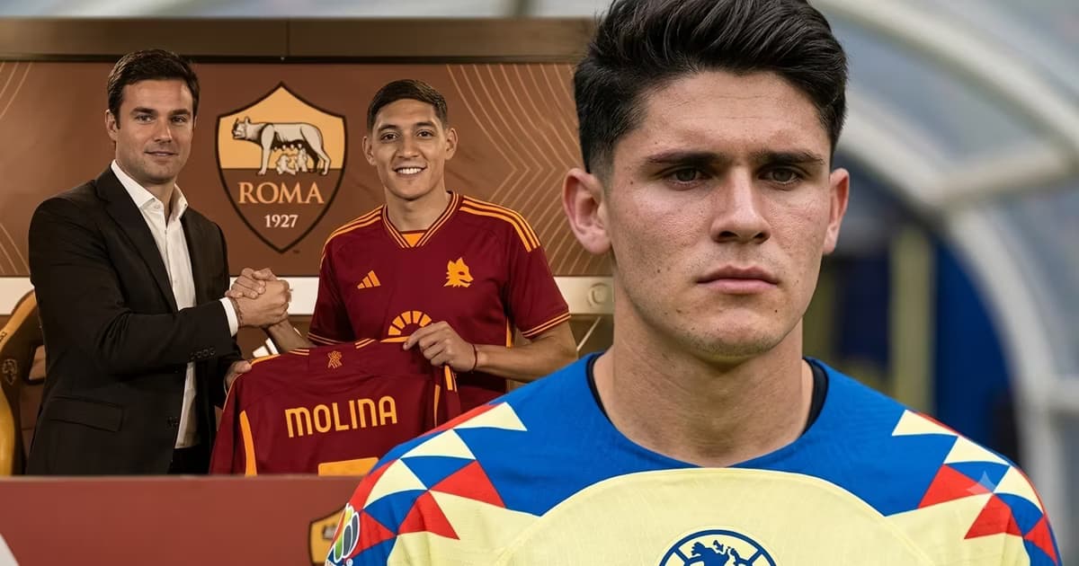 Israel Reyes decepcionado y aus espalda Nahuel Molina fichando por la AS Roma