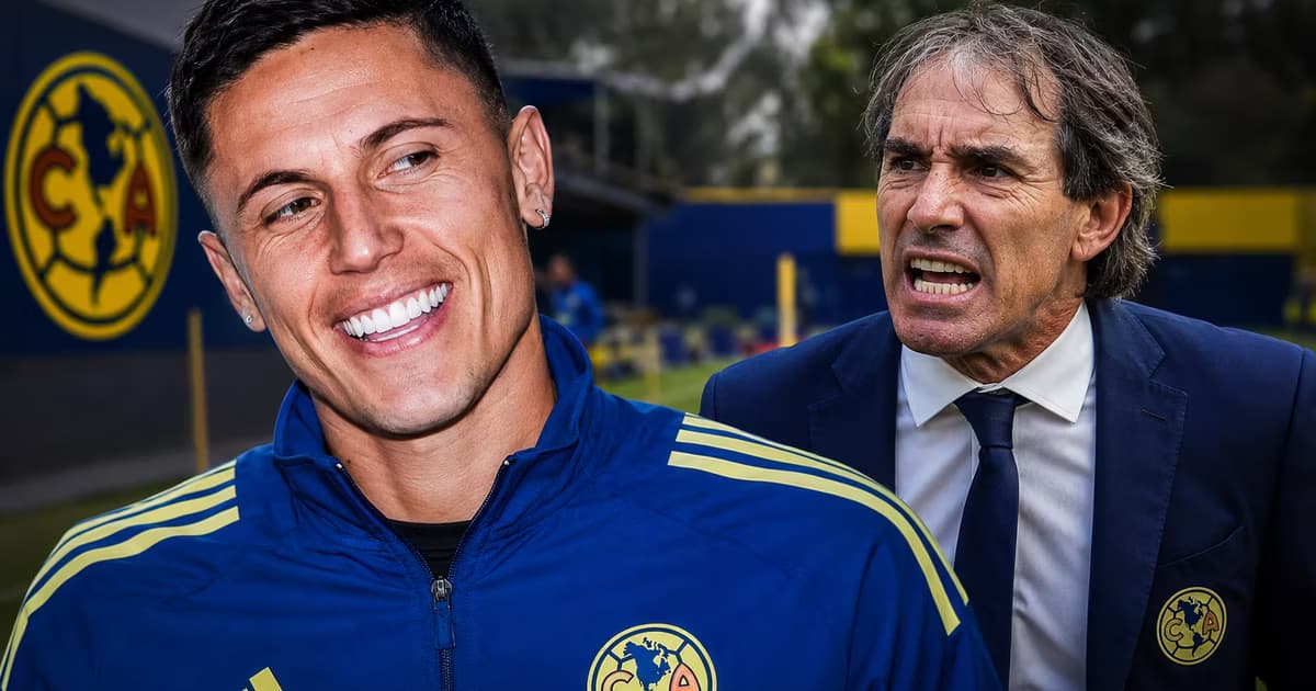 Brian Rodríguez trabaja por separado en Coapa mientras se recupera de su lesión.
