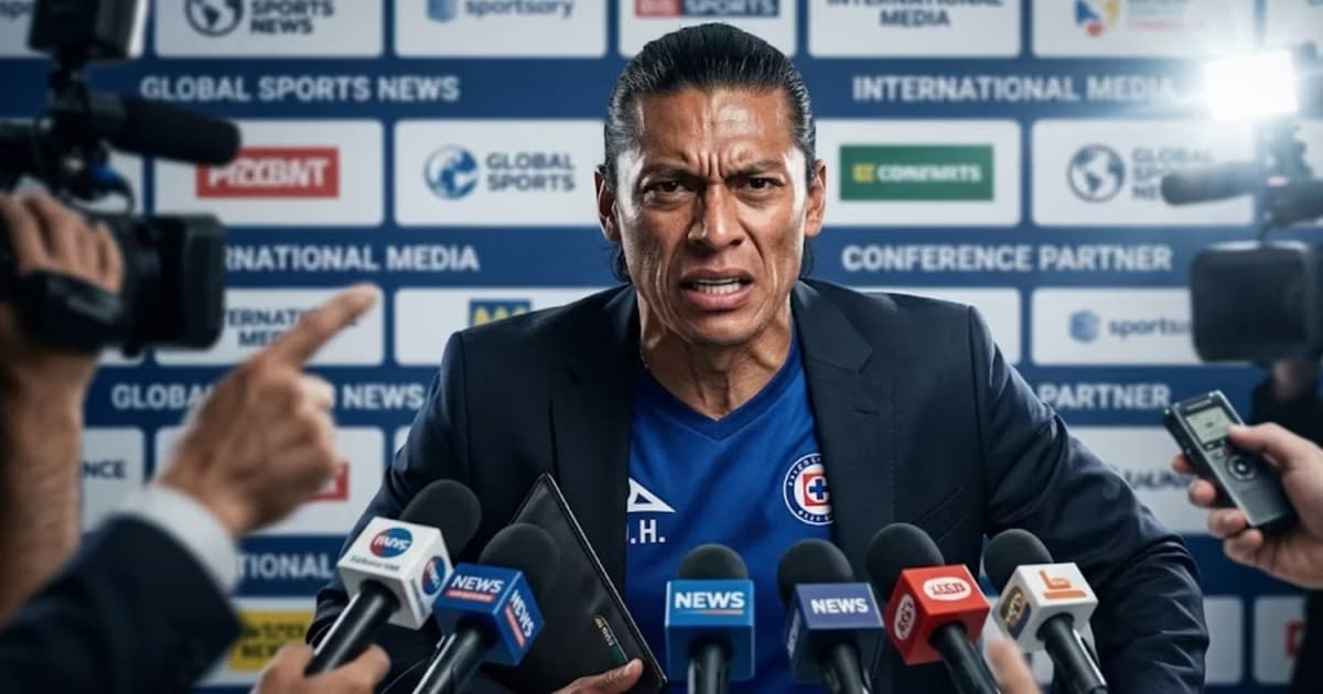 Joel Huiqui en rueda de prensa siendo apuntado por los medios
